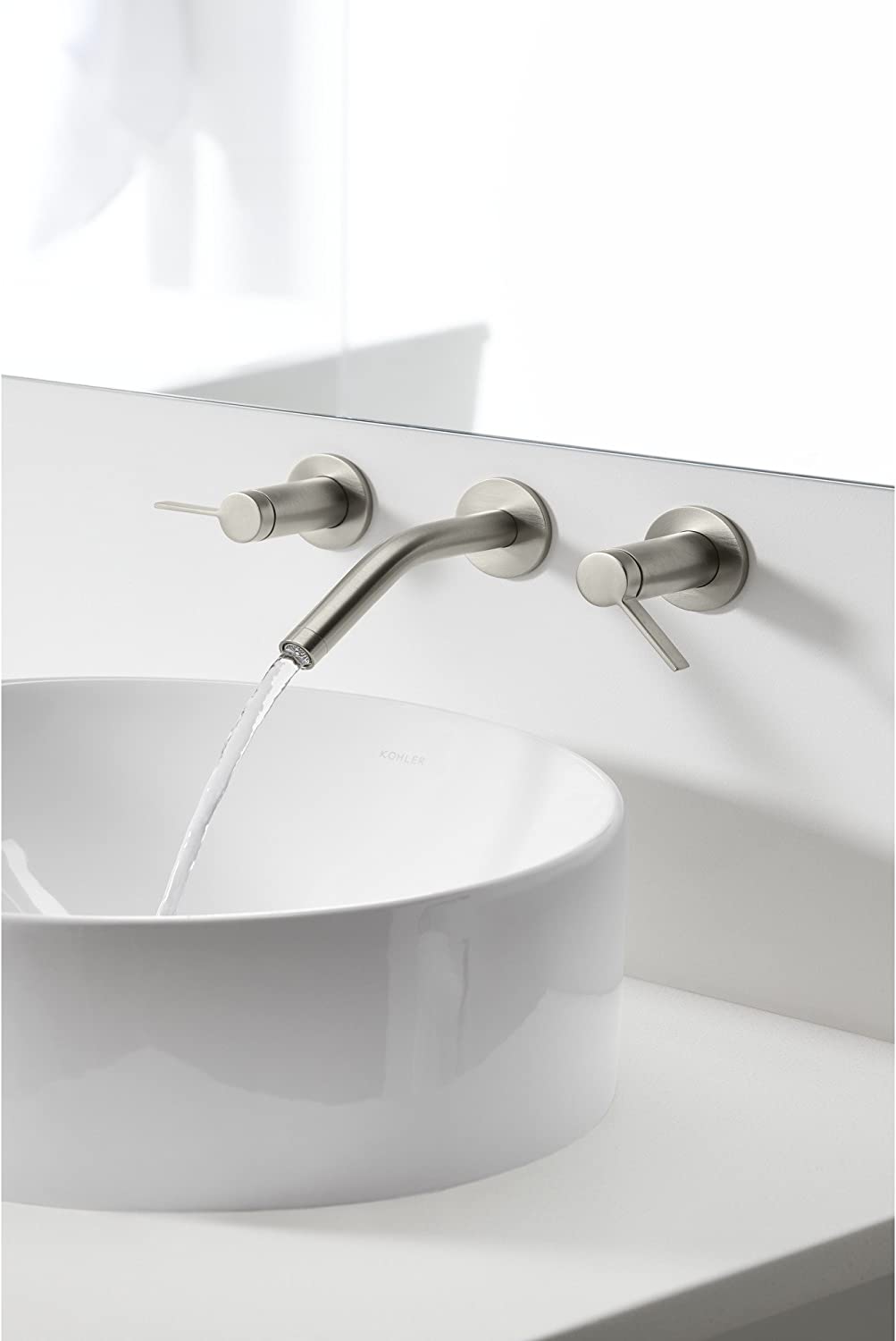 Kohler K-14800-0 Vox Round Vessel Countertop Bathroom Sink, White 