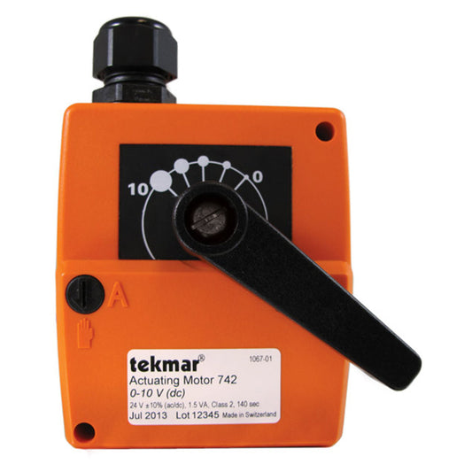 Tekmar 742 Actuating Motor, 0-10V( dc) for 3, 4 Way Mixing Valves 