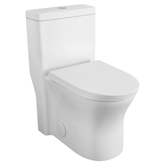 American Standard 752CA200.020 Universal Cosette One-Piece Dual Flush 1.28 gpf/4.8 Lpf and 0.92 gpf/3.5 Lpf Standard Height Elongated Complete Toilet With Seat, White