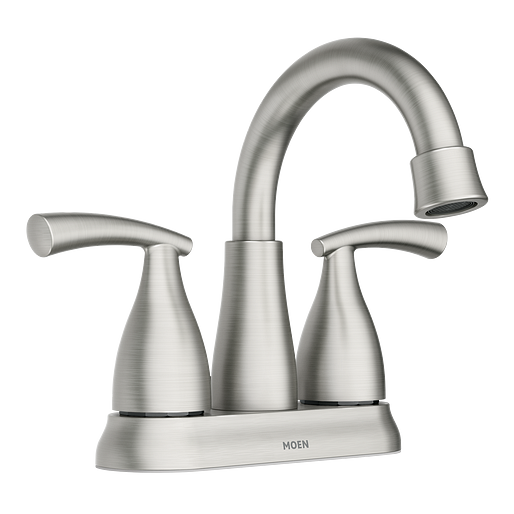 Moen 84128SRN Essie™ Two-Handle 4"Centerset Bathroom Faucet in Spot Resist Brushed Nickel 