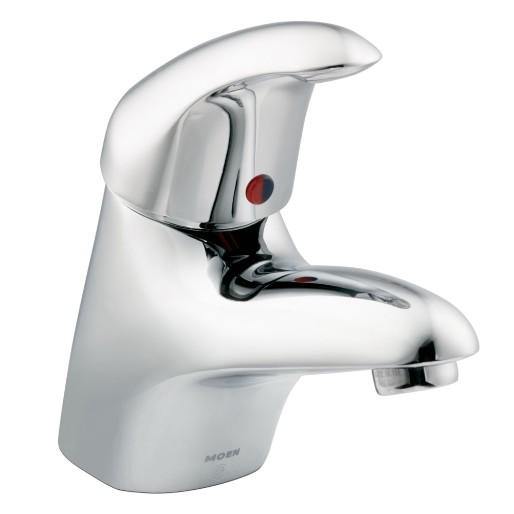 Moen 8417 M-DURA Vandal Resistant Single Hole Mount, 1-Handle Bathroom Faucet in Chrome 