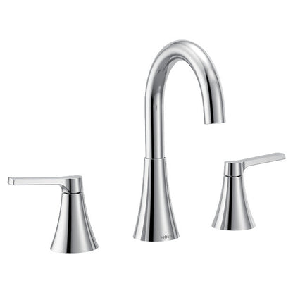 Moen 84312 Mikah Two-Handle High Arc Bathroom Faucet, Chrome.