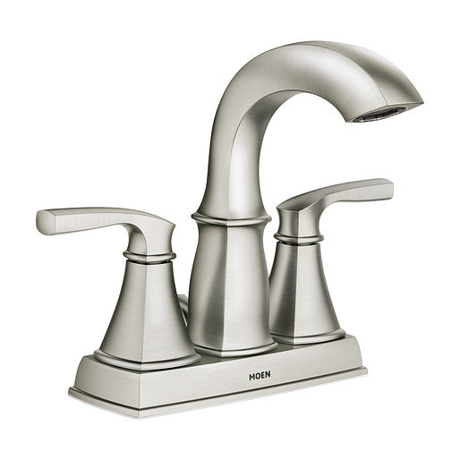 Moen WS84411MSRN Hensley 2-Handle High Arc Bathroom Faucet in Spot Resist Brushed Nickel 