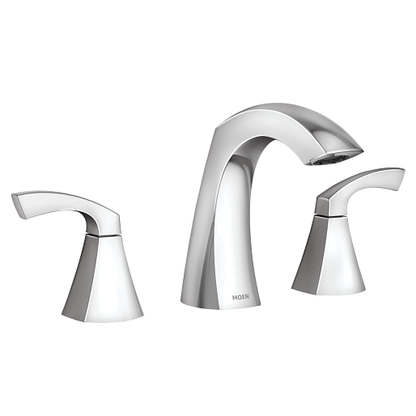 Moen 84504 Lindor 2-Handle High Arc Widespread Bathroom Faucet in Chrome | Plumbers Center