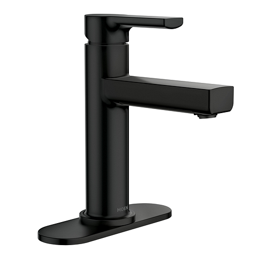 Moen 84627BL Rinza Single-Handle High Arc Bathroom Faucet in Matte Black 