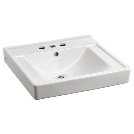 American Standard 9024004EC.020 Decorum Wall-Hung Bathroom Sink with EverClean, 20" x 18", 4" Center, White | Plumbers Center