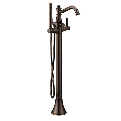 Moen 9025ORB Belfield Free Standing Floor Mounted One-Handle Tub Filler with Hand Shower, Oil Rubbed Bronze 