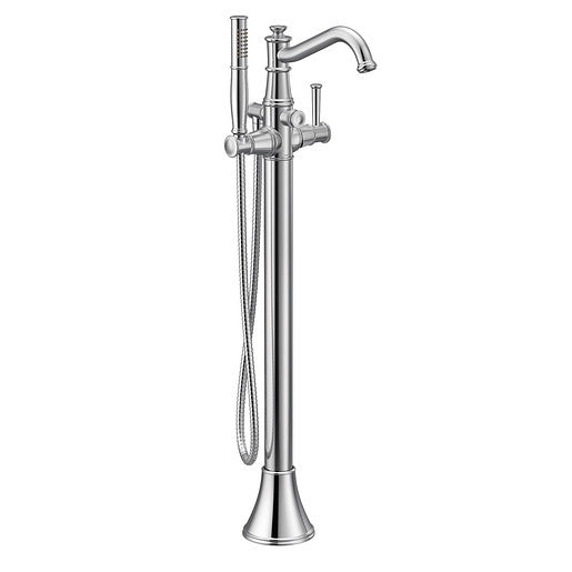 Moen 9025 Belfield Free Standing Floor Mounted One-Handle Tub Filler with Hand Shower, Chrome