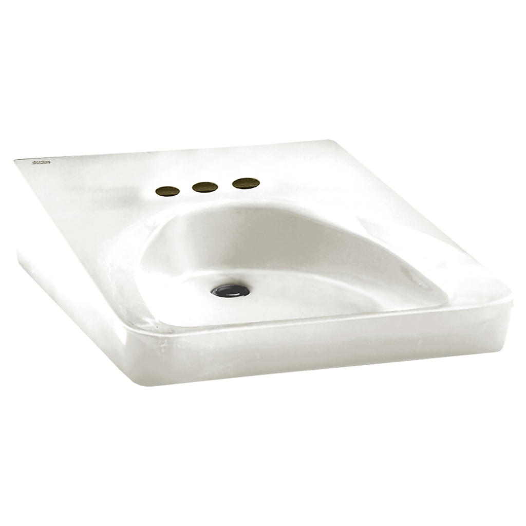 American Standard 9141011.020 Wheelchair Accessible Wall Mounted Bathroom Sink, 4" Center, White | Plumbers Center