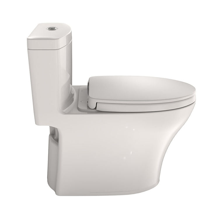 Toto MS646124CEMFGN#11 Aquia IV One-Piece Elongated Toilet with Seat, Universal Height, 1.28 GPF & 0.9 GPF, Colonial White 