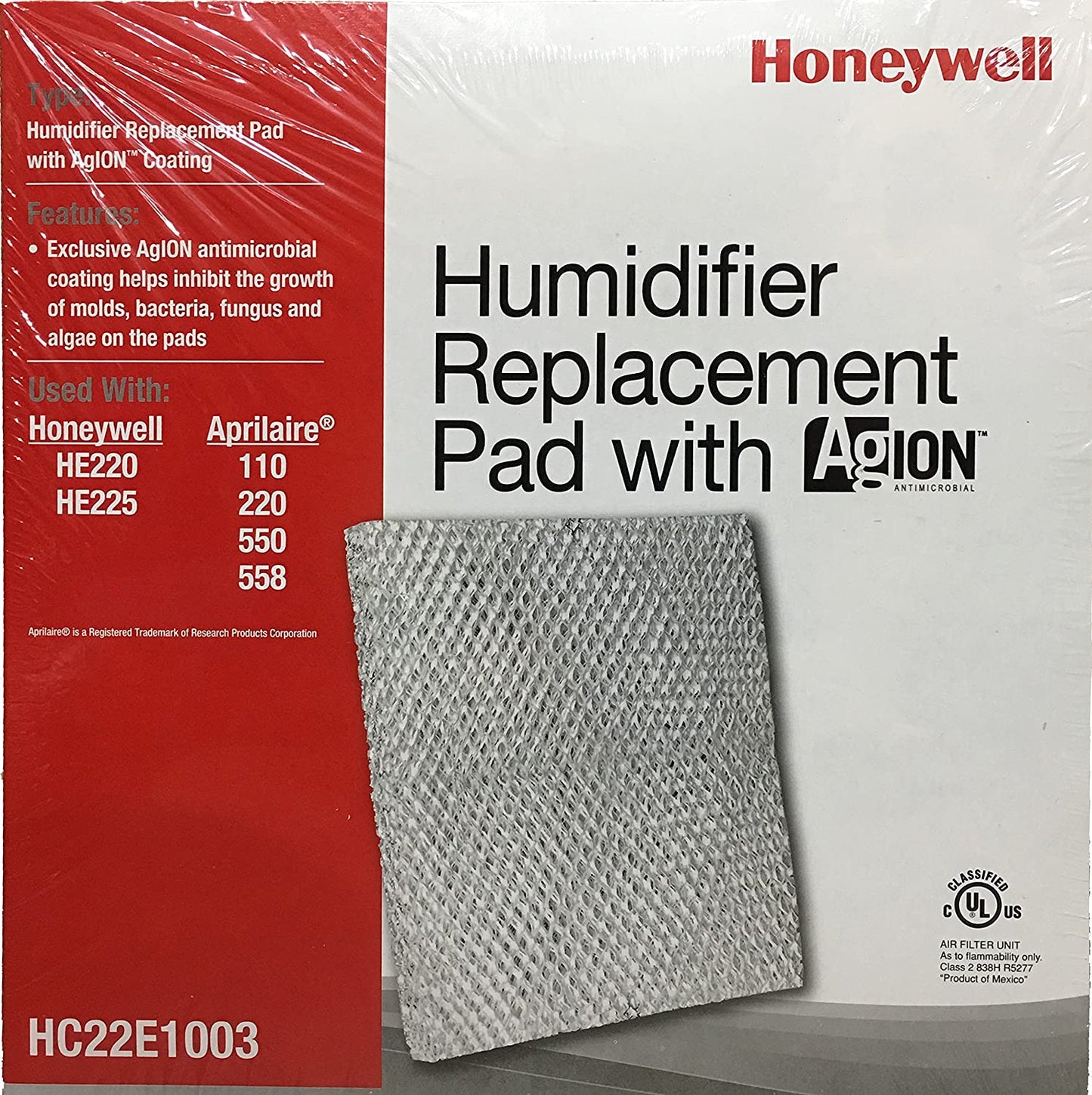 Honeywell Home HC22E1003/U Antimicrobial Humidifier Pad with AgION Coating