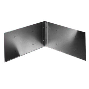 Stern-Williams BP-2-24 - 24" X 24" Stainless Steel Back Splash Catcher with 2-Panels 