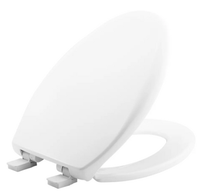 Bemis 1200E4 000 Bemis Affinity Plastic Slow Close Elongated Plastic Toilet Seat in White | Plumbers Center