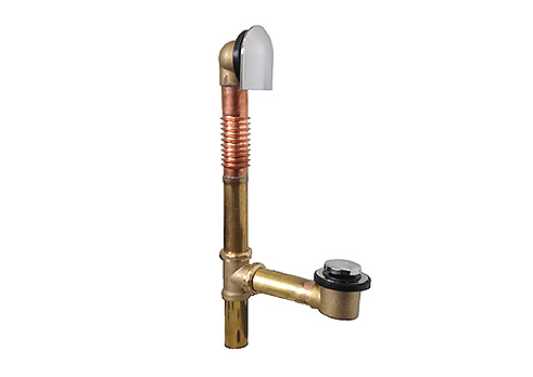 OS&B 314TIP-20CP Brass Offset Style 1-1/2” Waste & Overflow, Extended with Tip Toe