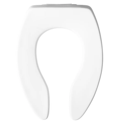 Bemis 95SSCT-000 Commercial Olsonite Elongated Open Front Toilet Seat, Never Loosens in White | Plumbers Center