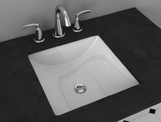 American Standard 0426000.020 Studio Carré Undercounter Bathroom Sink in White 