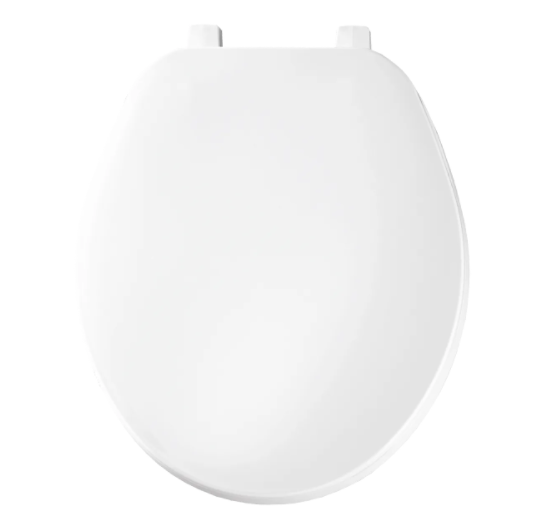 Bemis 70TK 000 Residential Traditional Round Plastic Toilet Seat in White