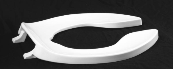 Centoco 1500STSCC-001 Commercial Heavy Duty Elongated Open Front Toilet Seat  in White | Plumbers Center