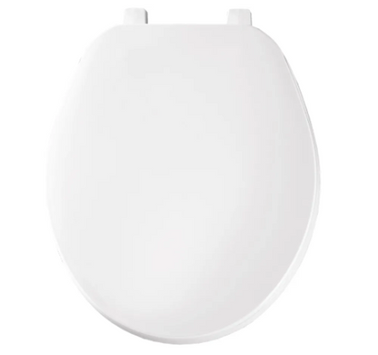 Bemis 70 000 Residential Round Plastic Toilet Seat in White 