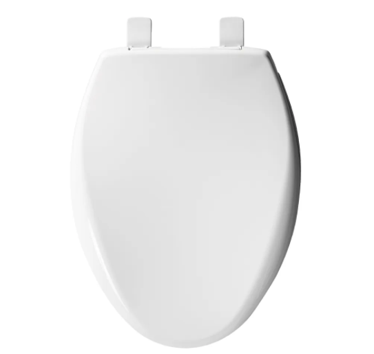 Bemis 1200E4 000 Bemis Affinity Plastic Slow Close Elongated Plastic Toilet Seat in White 