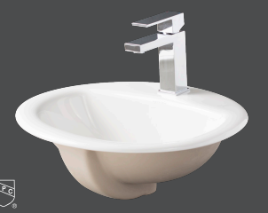 Contrac 4140BGW Catalina Drop-in Bathroom Sink, 4" Centers in White | Plumbers Center