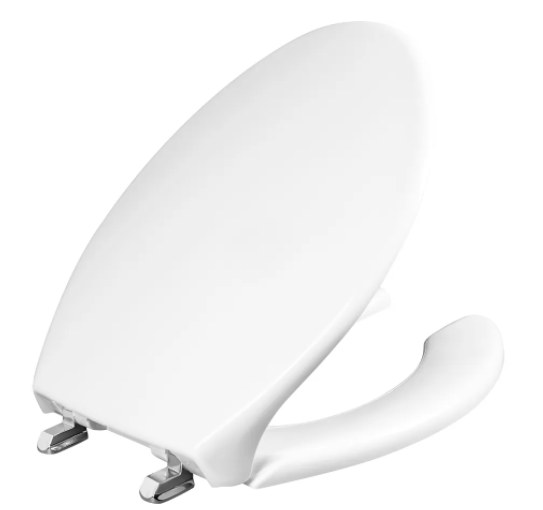 Bemis 1950SS 000 Commercial Elongated Heavy Duty Plastic Toilet Seat in White | Plumbers Center