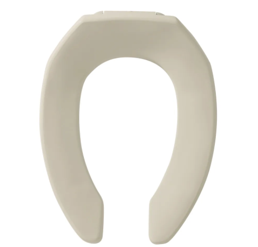 Bemis 1955CT 006 Bone Elongated Open Front Plastic Toilet Seat and with STA-TITE® Commercial Fastening System™ Never Loosens | Plumbers Center