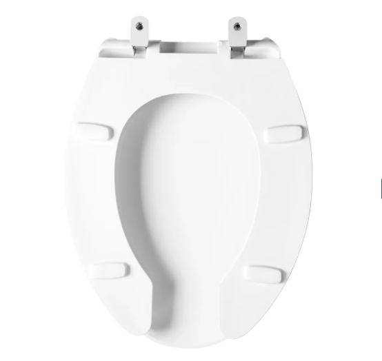 Bemis 1950SS 000 Commercial Elongated Heavy Duty Plastic Toilet Seat in White 