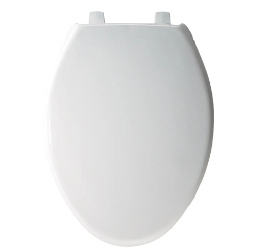 Bemis 7800TDG 000 Commercial Grade DuraGuard Elongated Closed Front Plastic Toilet Seat with DuraGuard in White 