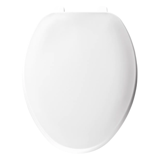 Bemis 170TK 000 Elongated Closed Front Plastic Toilet Seat in White 