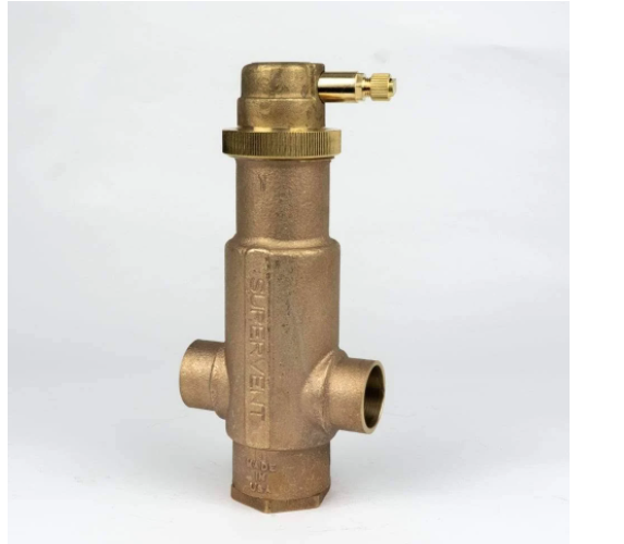 Honeywell Resideo PV075S/U 3/4" Bronze Sweat SuperVent Air Eliminator, 125 psi, 240 deg F 