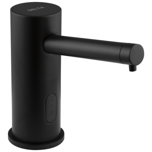 Delta DESD-751-BL 1-Hole Deckmount Battery Operated Electronic Hand Soap Dispenser in Black | Plumbers Center