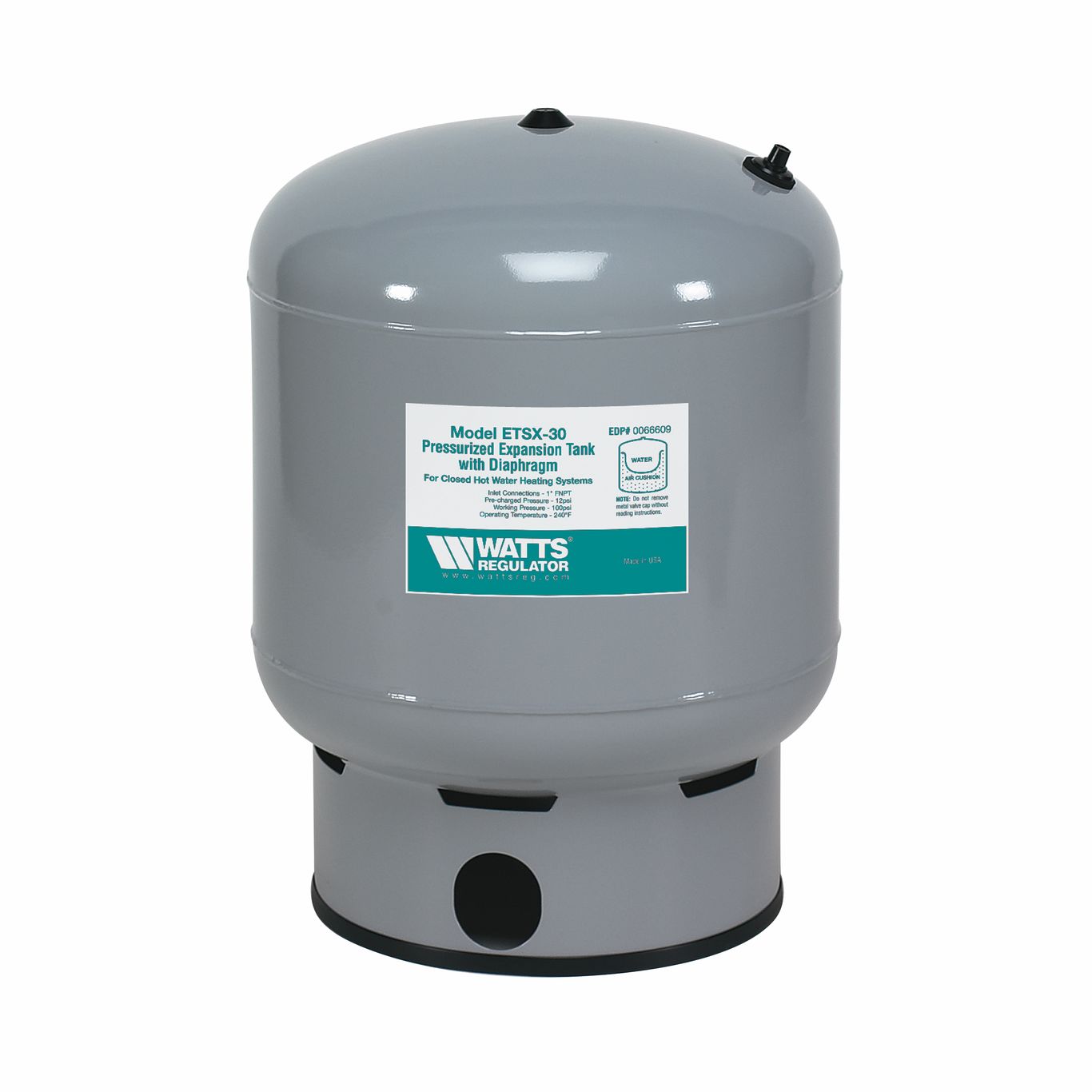 Watts 0066609 - ETSX-30 Free Standing 15 Gallons Non-Potable Water Expansion Tank with 1" FNPT Connection (Threaded) 