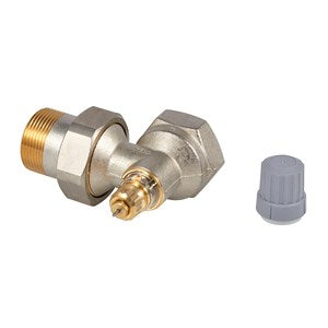 Danfoss 013G8031 RA2000 1-1/4" Angle Thermostatic Radiator Valve, FNPT x MNPT Union Tailpiece | Plumbers Center