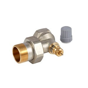 Danfoss 013G8031 RA2000 1-1/4" Angle Thermostatic Radiator Valve, FNPT x MNPT Union Tailpiece 