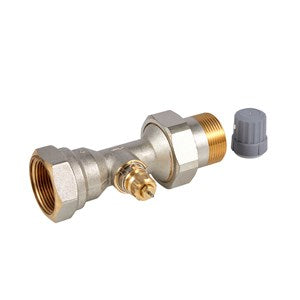 Danfoss 013G8032 RA2000 1-1/4" Straight Thermostatic Radiator Valve, FNPT x MNPT Union Tailpieces | Plumbers Center