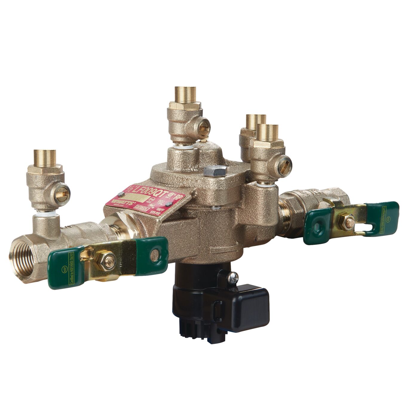 Watts 88004015 - 009-QT-FS-1/2 - 1/2" Bronze RP Reduced Pressure Zone Assembly Backflow Preventer with Backflow Flood Sensor