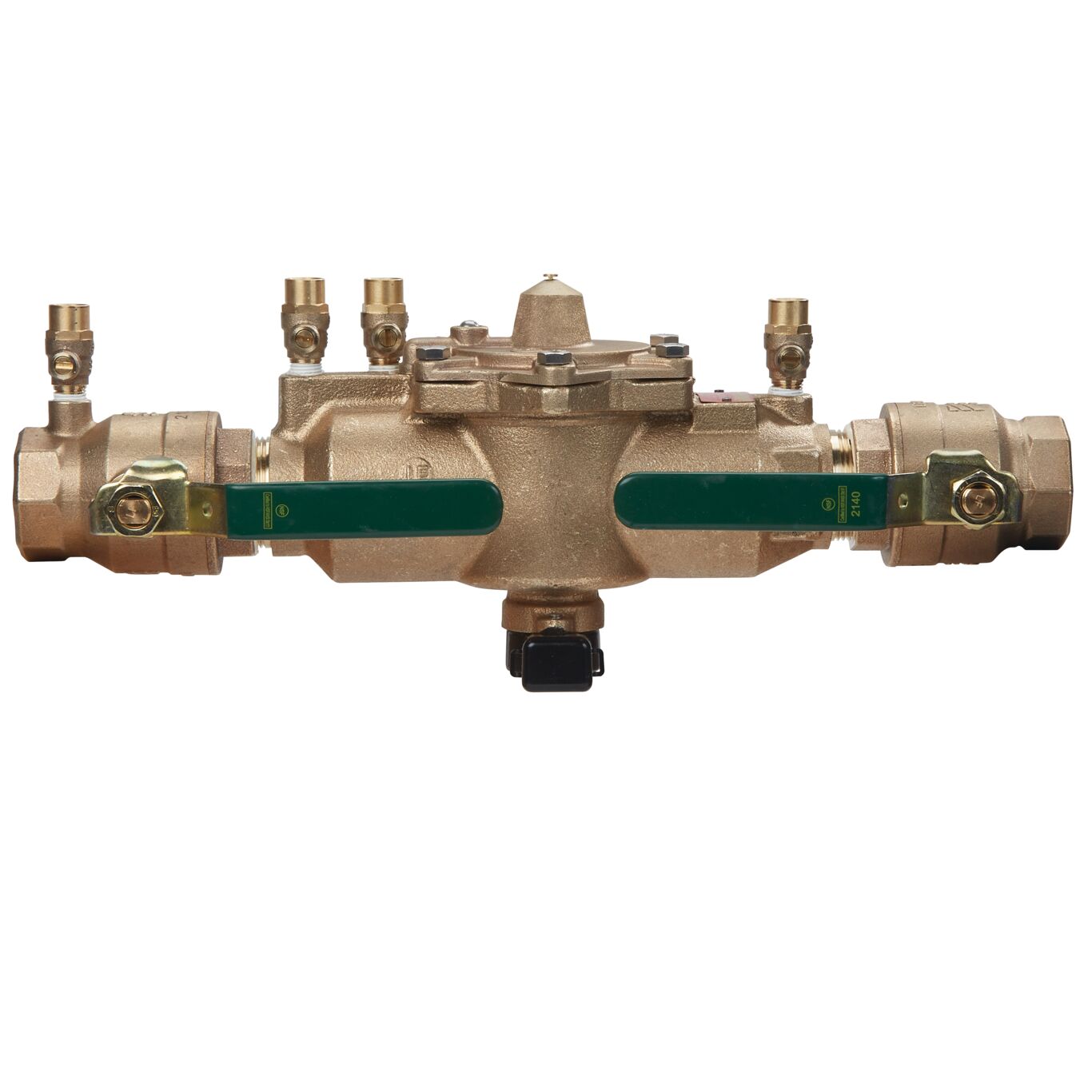 Watts 88004114 - LF009M2-QT-FS-112 - 1-1/2" RP Reduced Pressure Zone Backflow Preventer Assembly with Quarter Turn Shutoff Valves, Lever Handles, Backflow Flood Sensor - Lead Free