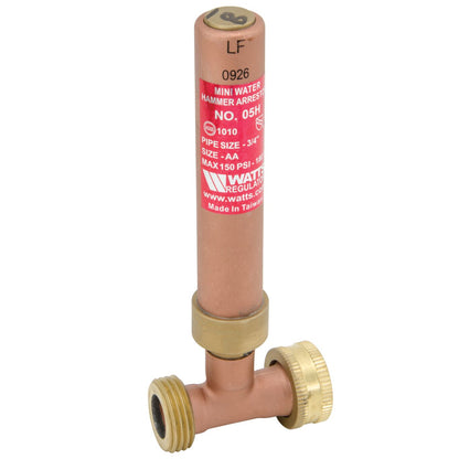 Watts 0009852 - LF05H-3/4 - 3/4" Lead Free Mini Water Hammer Arrestor With Hose Fittings