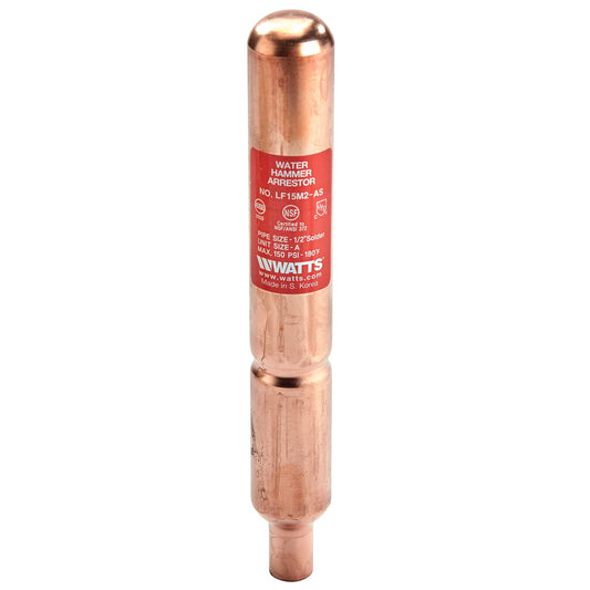 Watts 0750150 - LF15M2-AS - 1/2" Lead Free Water Hammer Arrestor with Solder End Connection