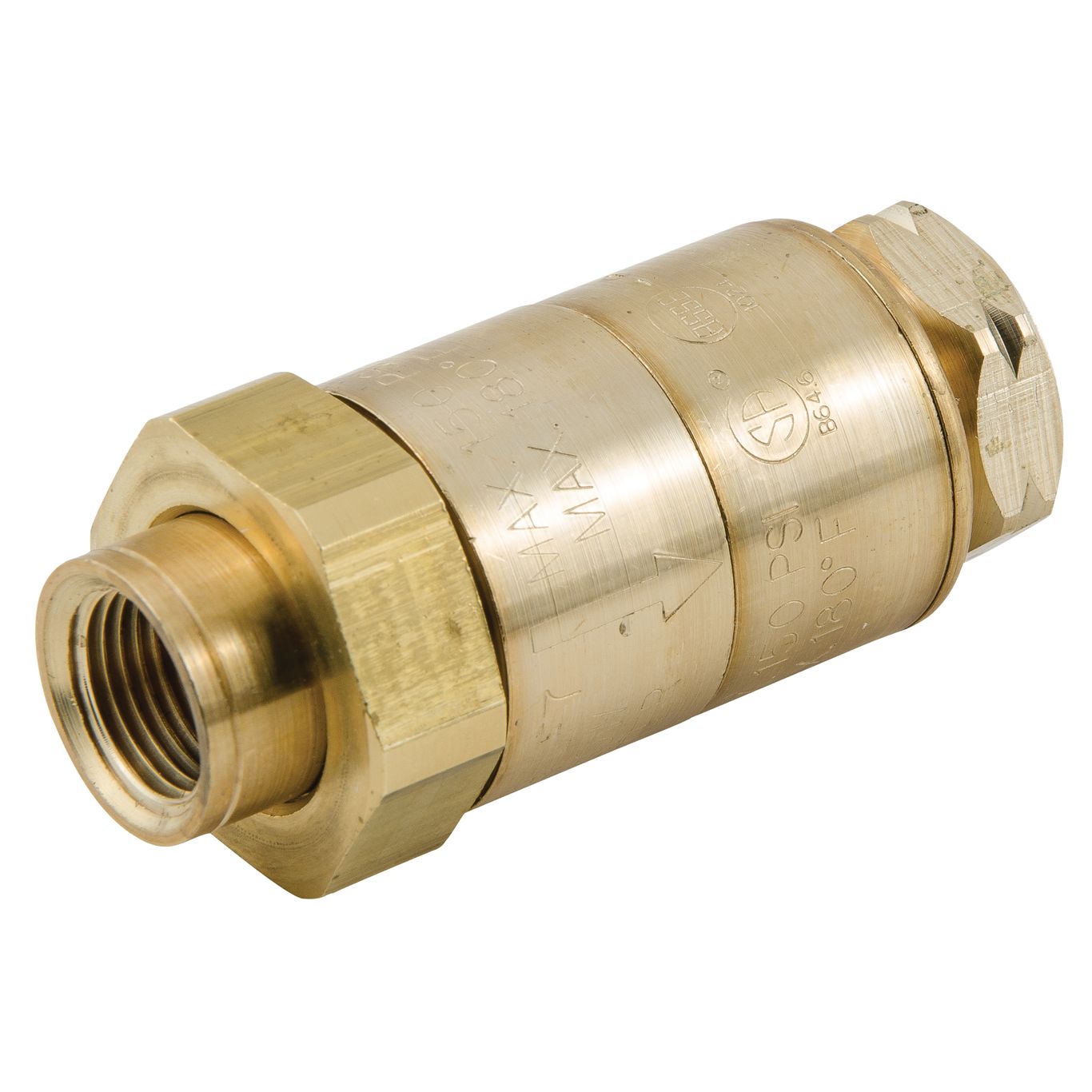 Watts 0792076 3/8" Threaded Lead Free LF7 Dual Check Valve, Bronze Body 