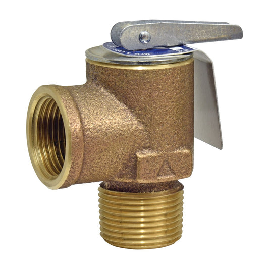 Watts M335M2-030 3/4, 0342692 3/4" Bronze Boiler Pressure Relief Valve with Male Inlet, 30 PSI 