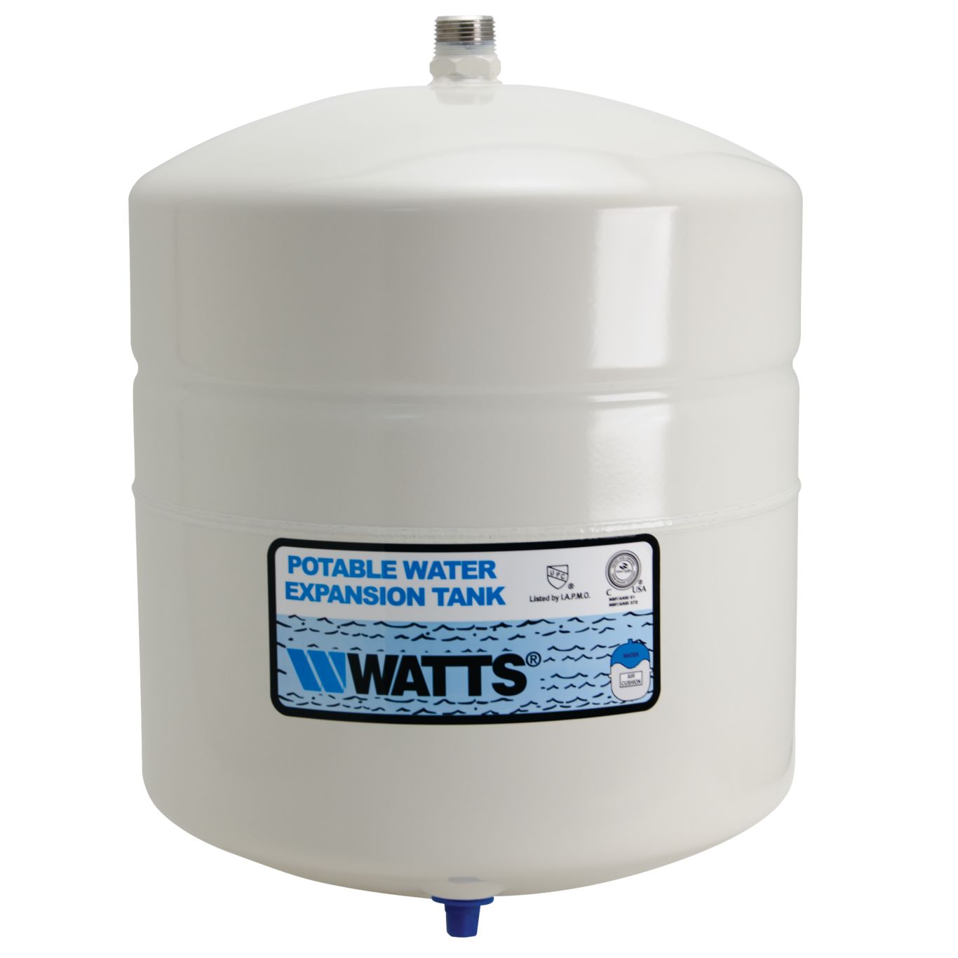 Watts 0067371 : PLT-12 Potable Water Expansion Tank, 3/4 In Male Connection, Tank Volume 4.5 Gallons 