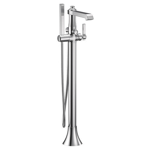 Moen S931 Flara Floor Mounted Free Standing One-Handle Tub Filler with Hand Shower, Chrome 