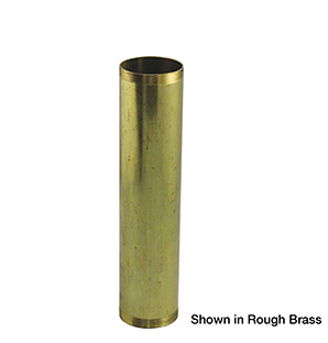 OS&B 3836-6RB Rough Brass 20 Gauge Extension Tube Threaded on Both Ends (T.B.E) 