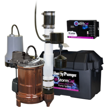 Liberty Pumps PC257-441-10A 1/3 HP Battery Back-up Pump Combo, Models 257 & 441 Assembled, 115V, 12V StormCell 10A Charger | Plumbers Center