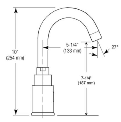 Sloan 3362109 SF-2200-4 SF Series Hardwired-Powered Sensor Operated Deck-Mounted Gooseneck Bathroom Faucet