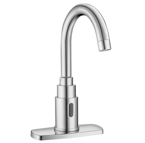 Sloan 3362109 SF-2200-4 SF Series Hardwired-Powered Sensor Operated Deck-Mounted Gooseneck Bathroom Faucet 