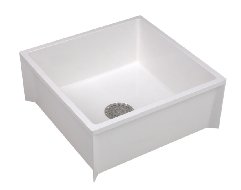 Mustee 63M 24" x 24" x 10" Durastone Mop Service Sink in White 