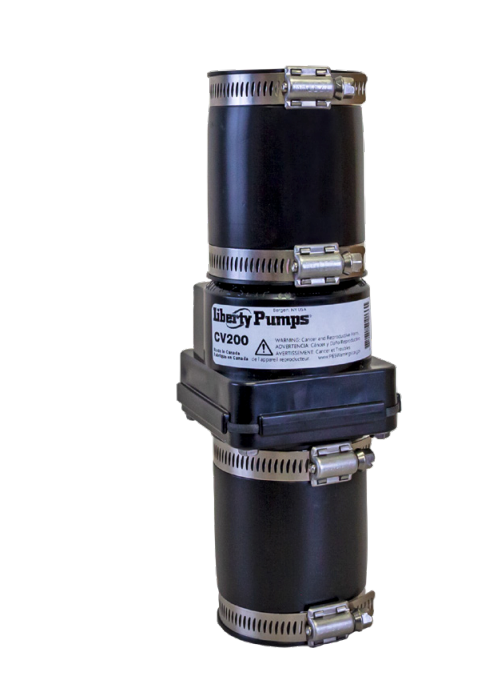 Liberty Pumps CV2N1 - 1-1/4" & 1-1/2" Combo Economy Check Valve with ABS Body & Rubber Slip-On Connect with Hose Clamps | Plumbers Center